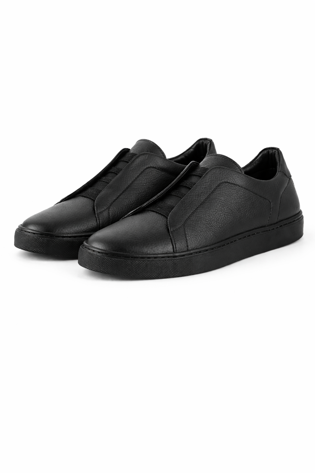Men's T.O Sneaker Shoe with Elastic Band -Black  The His Place