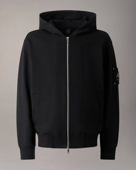 Men`s Moose Knuckles Hartsfield Zip-Up Hoodie - Black