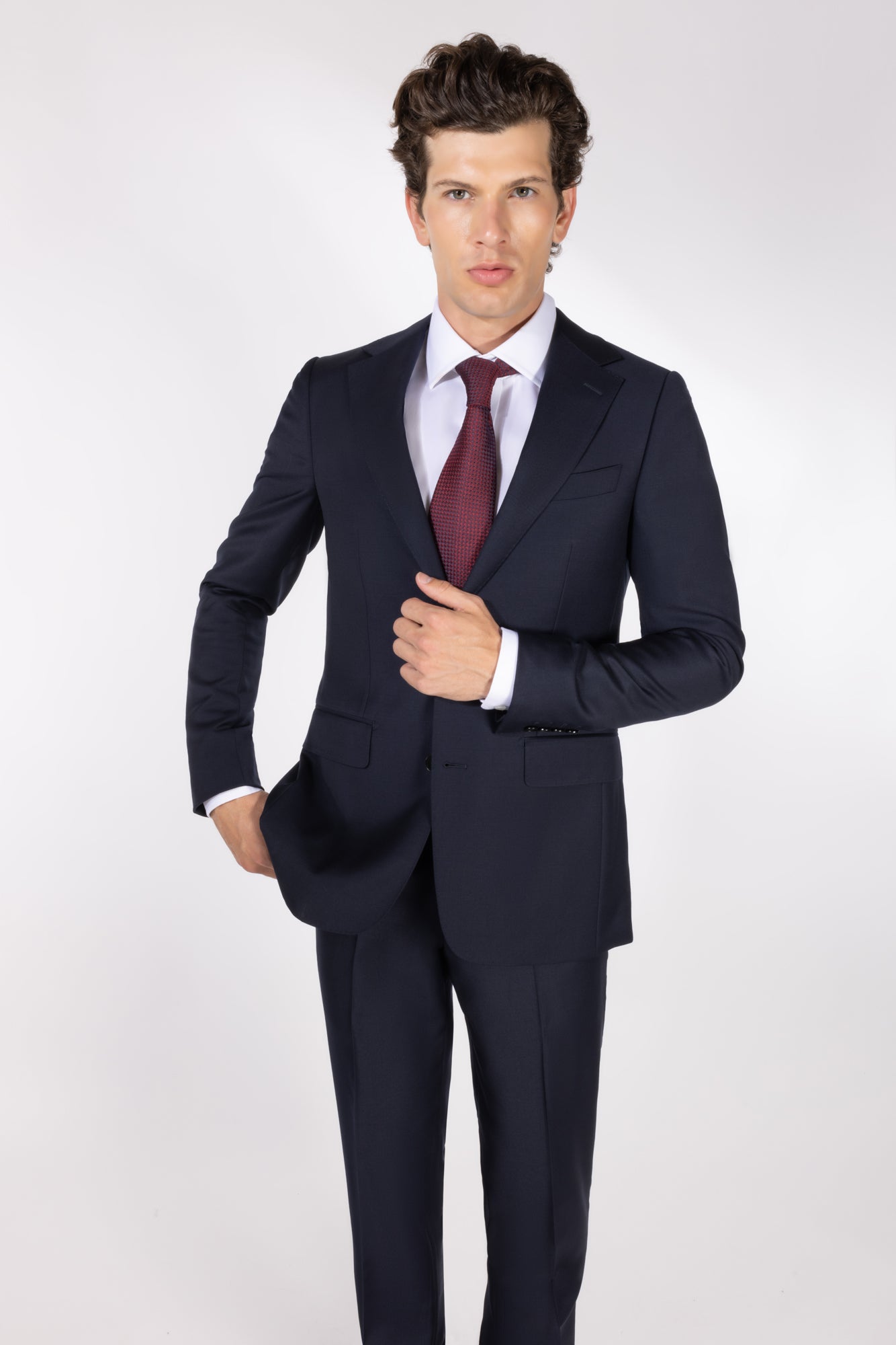 Men's Bartorelli Napoli Wool Suit - Navy – The His Place