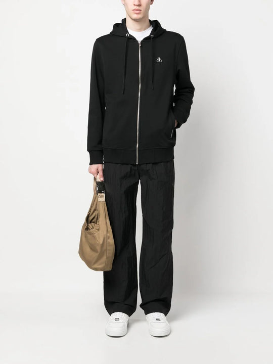 Men's Moose Knuckles Dundas Zip Hoodie - Black – The His Place