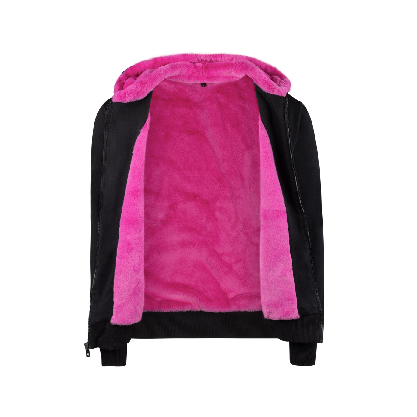 Boy's Dulce Black Hoodie - Pink Fur