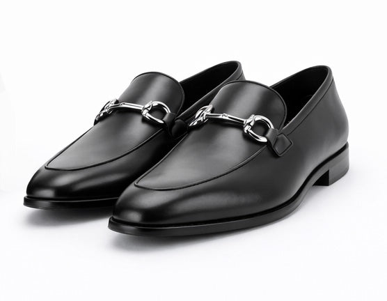 Bartorelli Napoli Men's Dress Loafer with Smooth Buckle Shoes