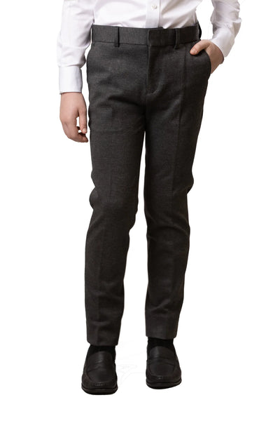 T.O. Collection Boy's Soho Stretch Pants - Heather Grey