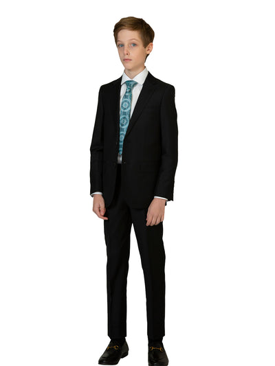 Boy's Cardeliano Wool Suit Separate - Black