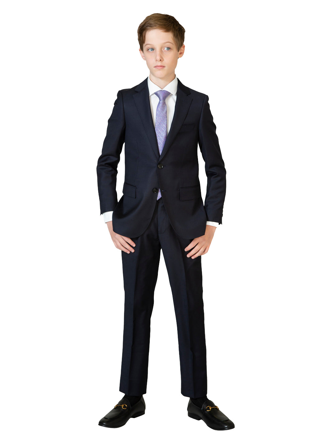 Boy's Cardeliano Wool Suit Separate - Navy