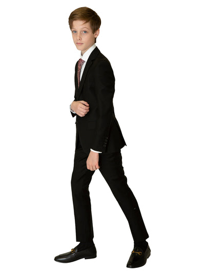 Boy's Centrion Wool Suit Separate - Deep Black