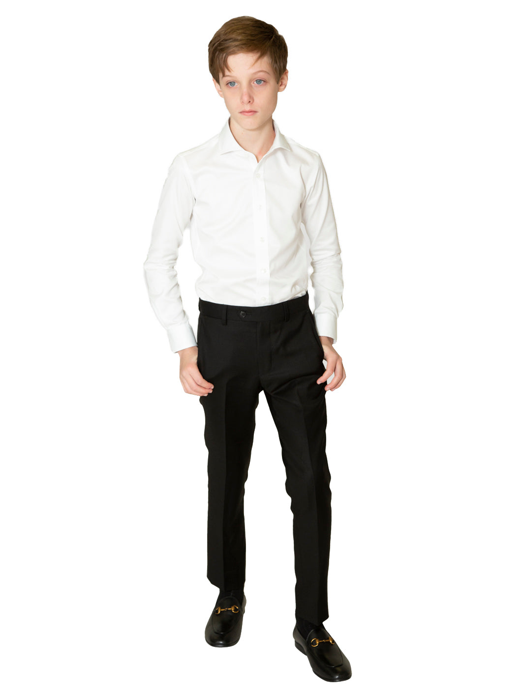 Boy's Cardeliano Wool Pants - Black
