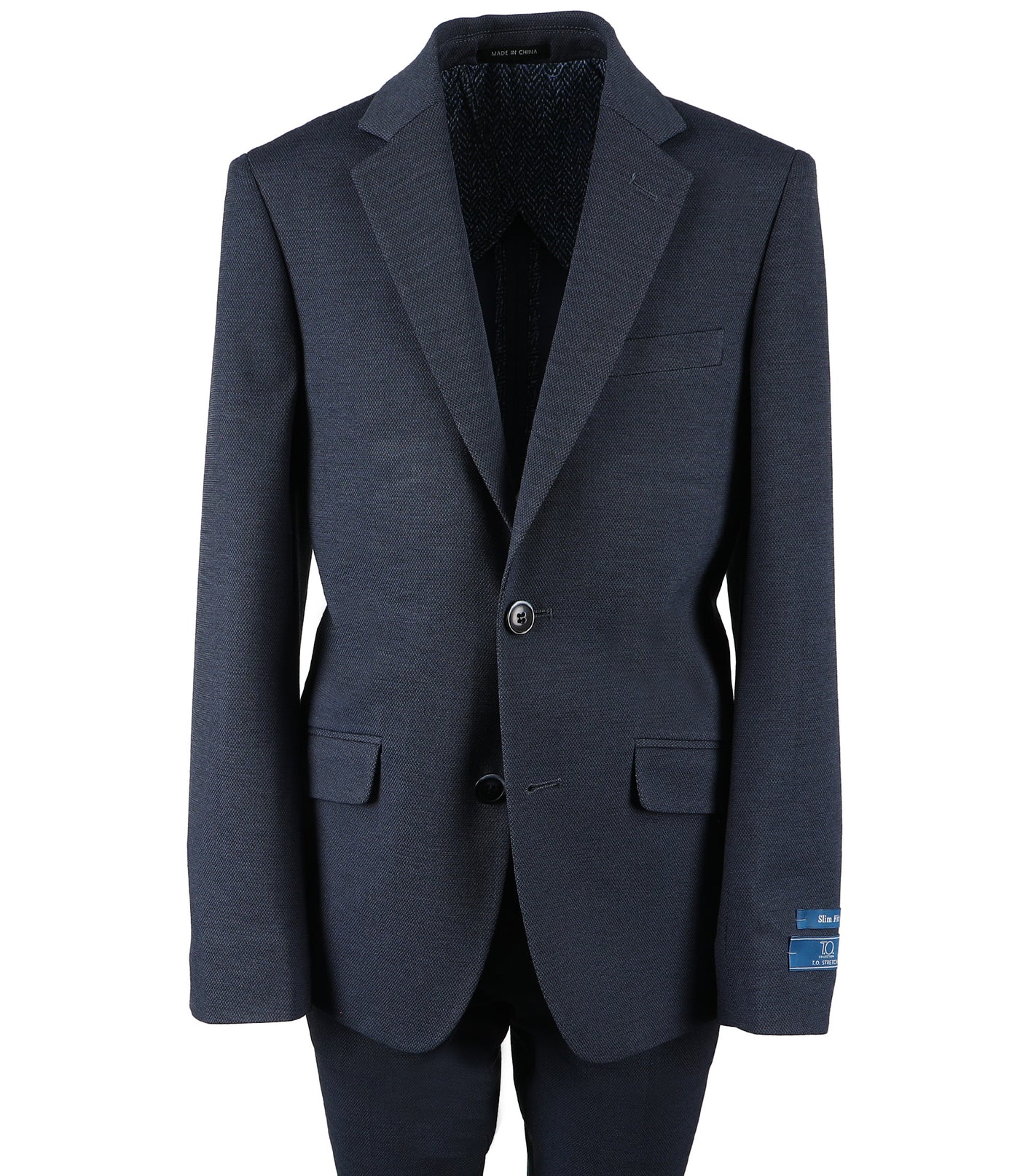 T.O. Boy's Fashion Suit - Blue Birdseye