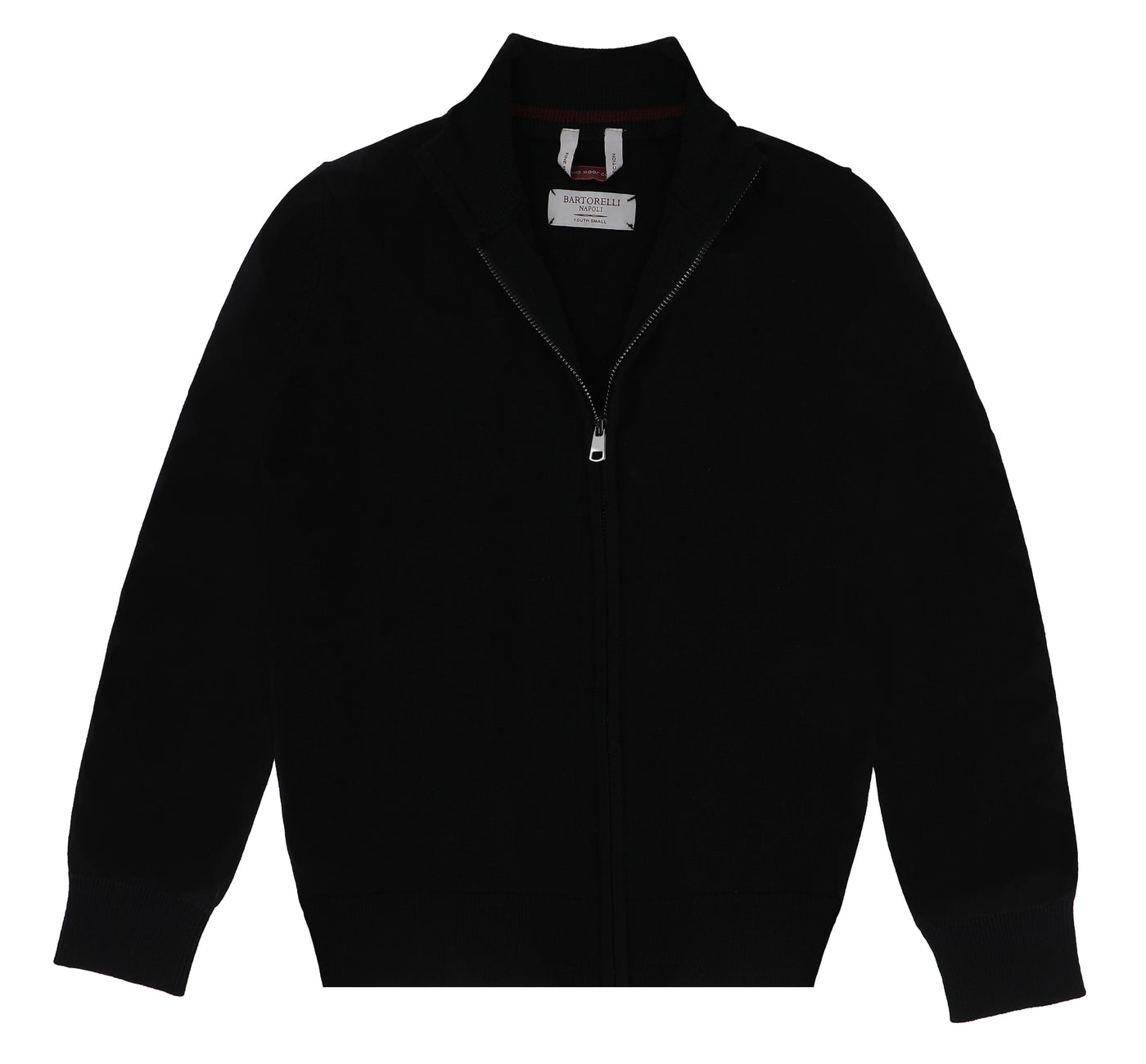 Bartorelli Napoli Merino Wool Boy's Full Zip Sweater