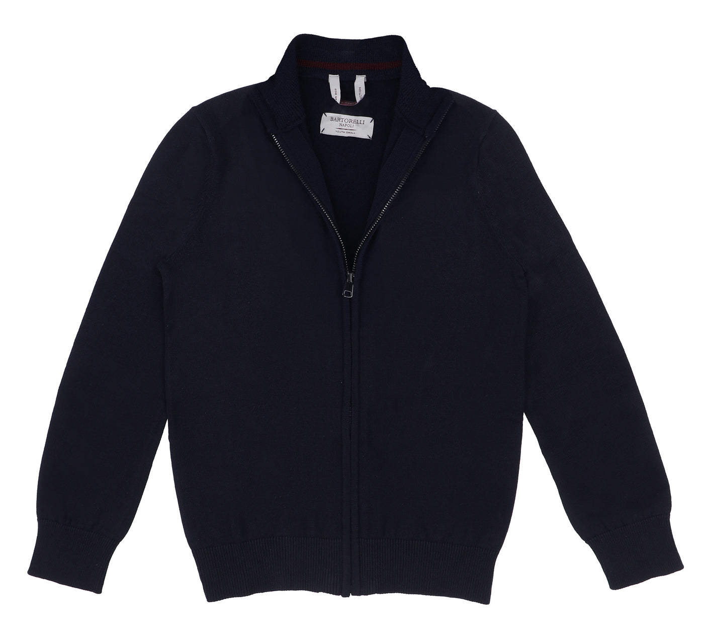 Bartorelli Napoli Merino Wool Boy's Full Zip Sweater