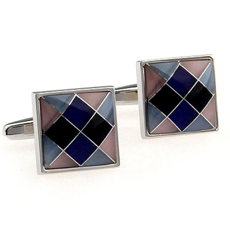 Tom Orr Silver Pink Cufflinks - Square