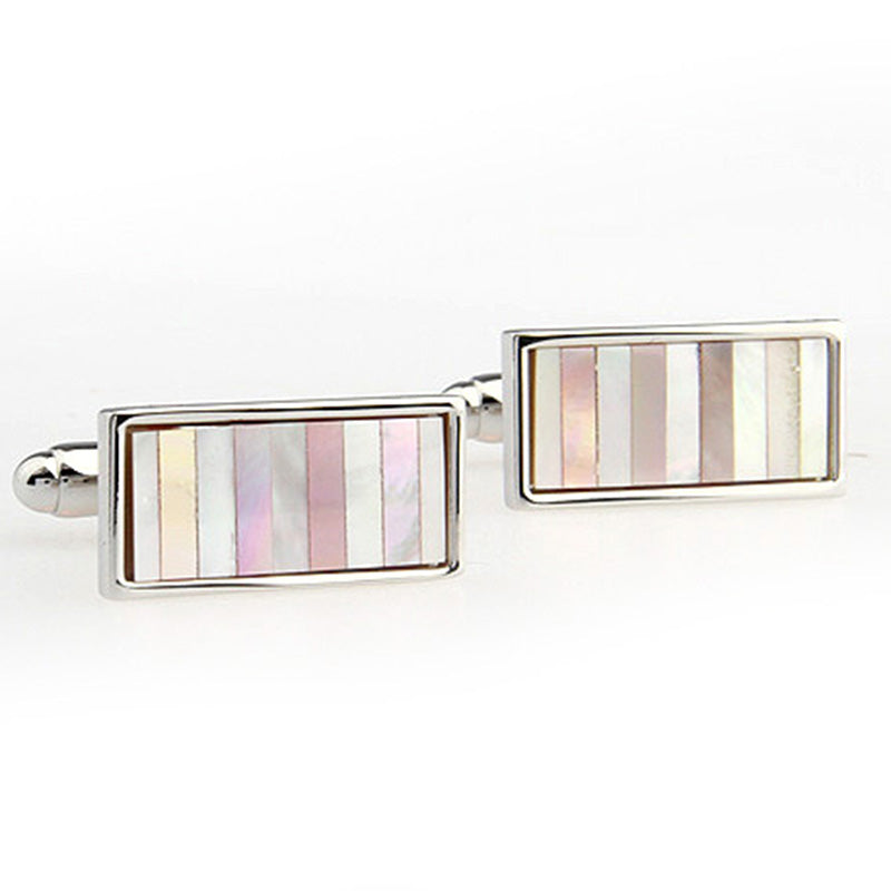 Tom Orr Silver Square Cufflinks - Pink