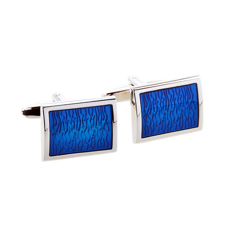 T.O. Collection Blue Cufflinks - Square