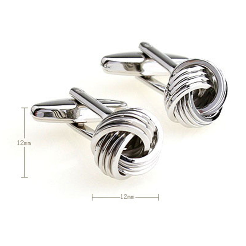 T.O. Collection Cufflinks - Rounded Silver