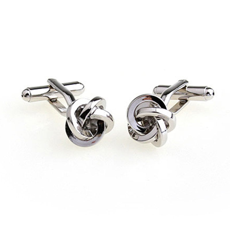 T.O. Collection Silver Cufflinks - Silver Rounded