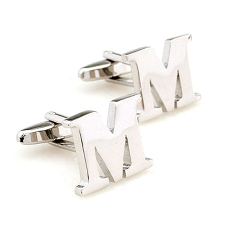 T.O. Collection Letters Cufflinks - Silver