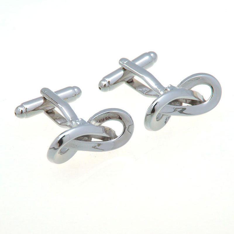 T.O. Collection Rounded Silver  Cufflinks