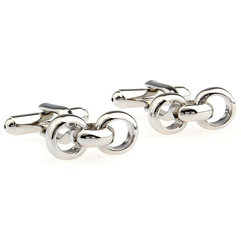 T.O. Collection Silver Cufflinks - Rounded Silver