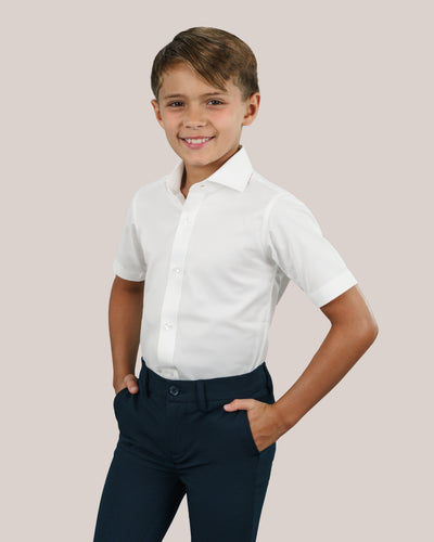 Boy's Green Label White Non-Iron Dress Shirt