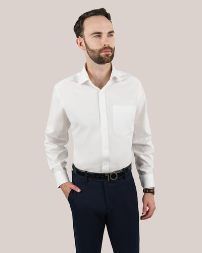 Men's Blue Label Pinpoint Non-Iron White Shirt
