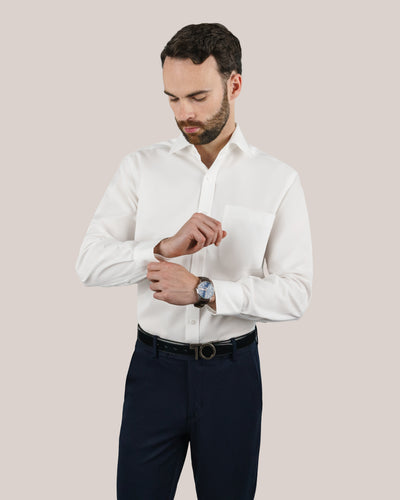 Men's Blue Label Pinpoint Non-Iron White Shirt