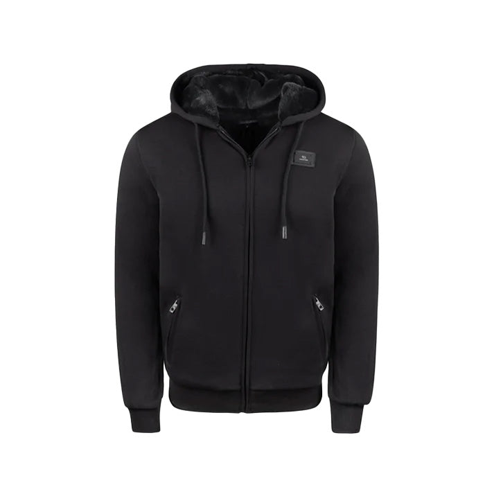 T.O. Collection Kid's Dulce Black X Style Hoodie with thumb hole - Black Fur