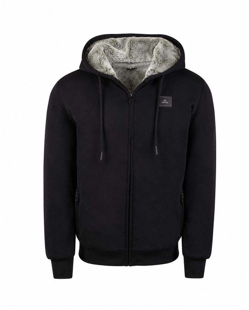 T.O. Collection Kid's Fully Lined Black Fur Hoodie - Green – The