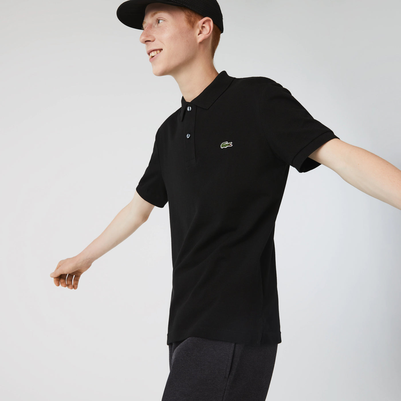 Men's Lacoste Slim Fit Polo Shirt - Black – The His Place