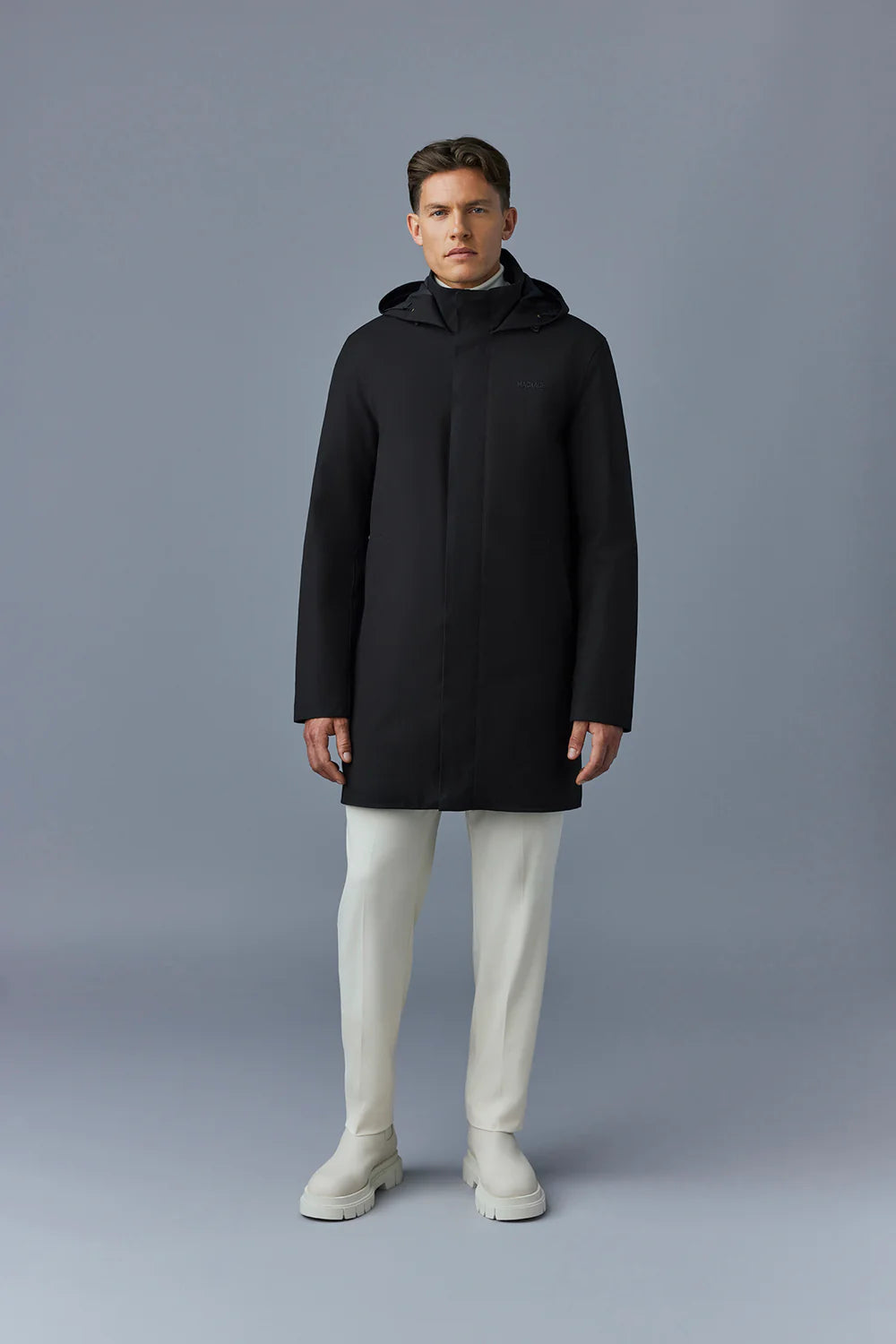 Men's Mackage Roland City Rain Coat - Black – The His Place