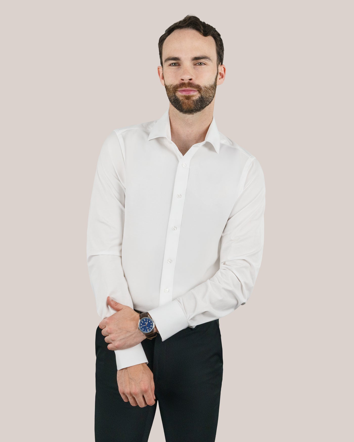 Men's Stretch Non-Iron Label Shirt