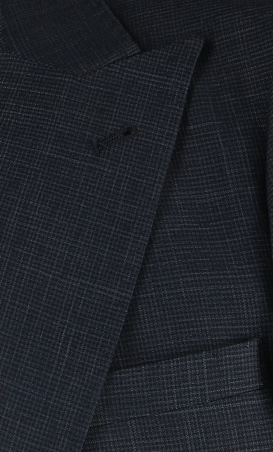 T.O. Boy's Peak Lapel Fashion Suit - Blue-Grey Grid