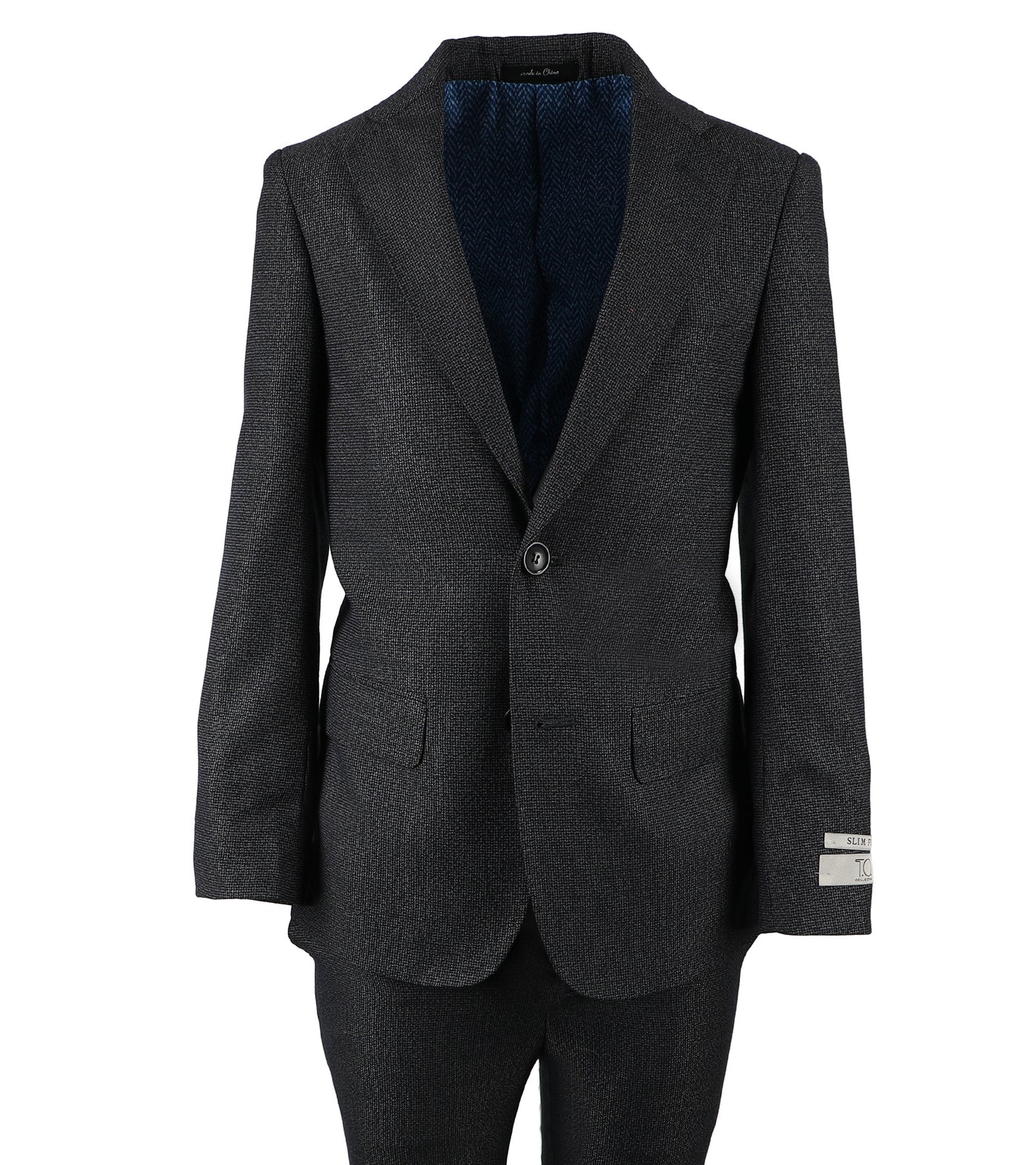 T.O. Boy's Fashion Suit - Birdseye Navy