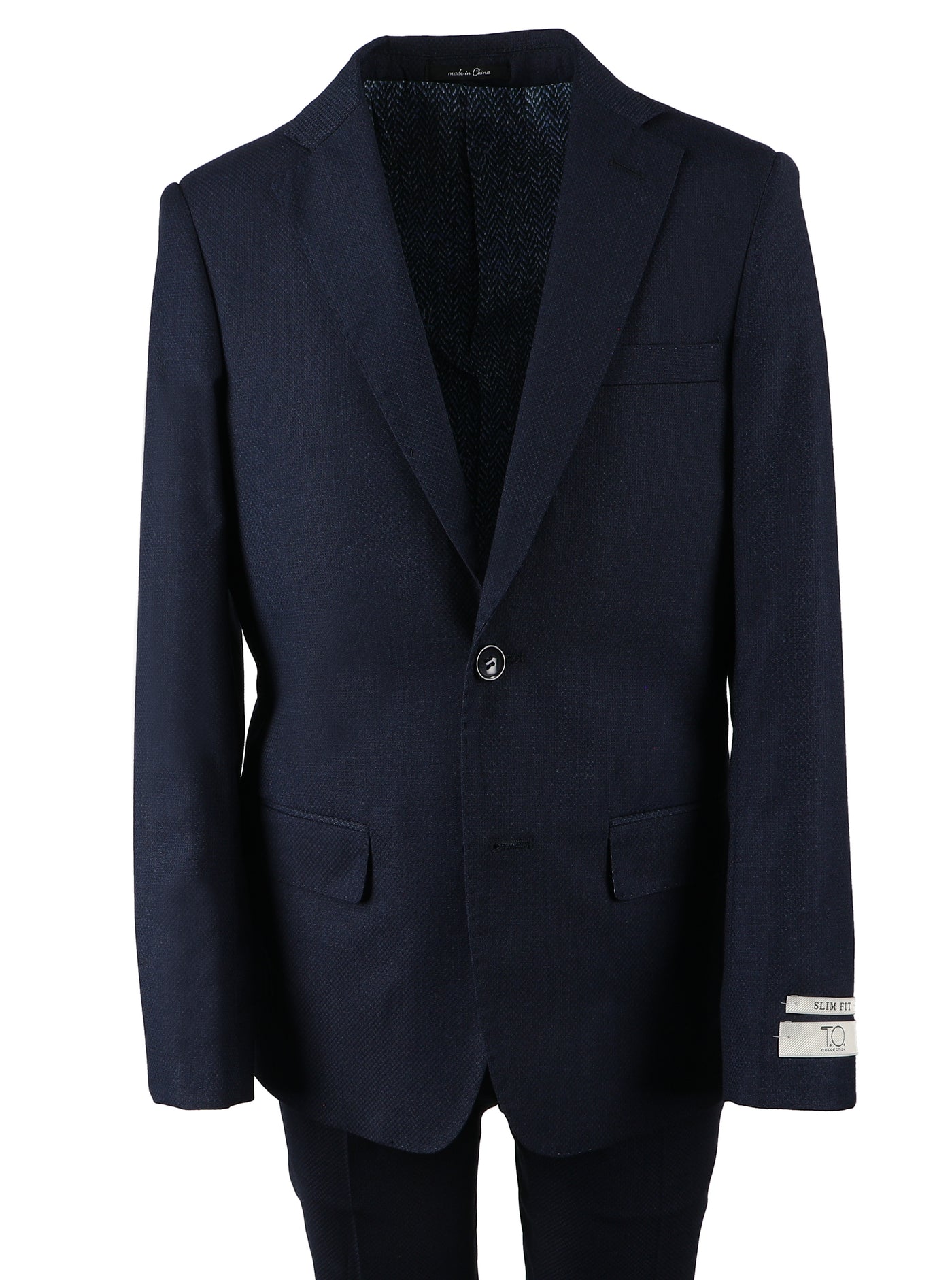 T.O. Boy's Fashion Suit - Sharkskin Navy