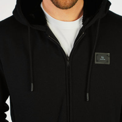 T.O. Collection Men's Dulce Black Hoodie - Black Fur
