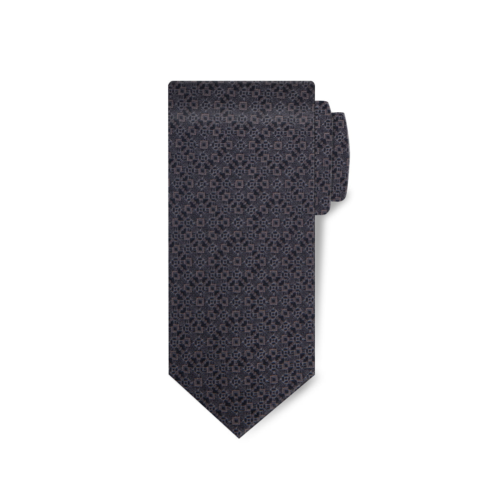Titanium Mens Woven Rosewood Collection Tie - Brown