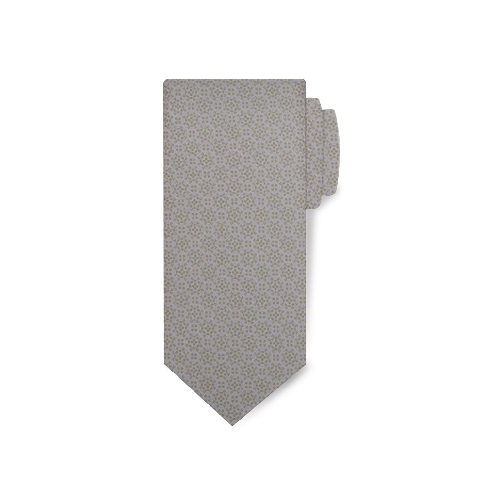 Titanium Mens Printed Tapestry Collection Tie - Cream