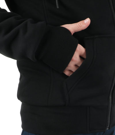 T.O. Collection Adult's Dulce Black X Style Hoodie with thumb hole -Mauve Fur