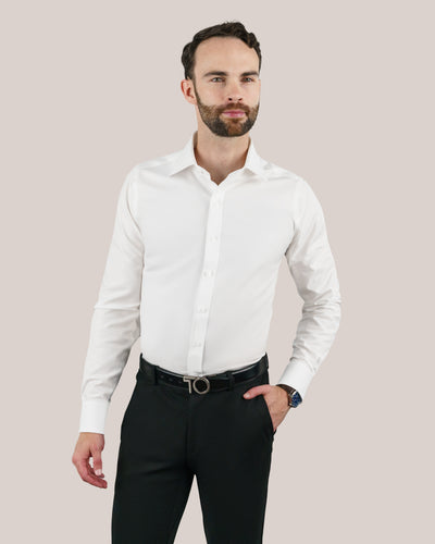 Men's Blue Label Pinpoint Non-Iron White Shirt
