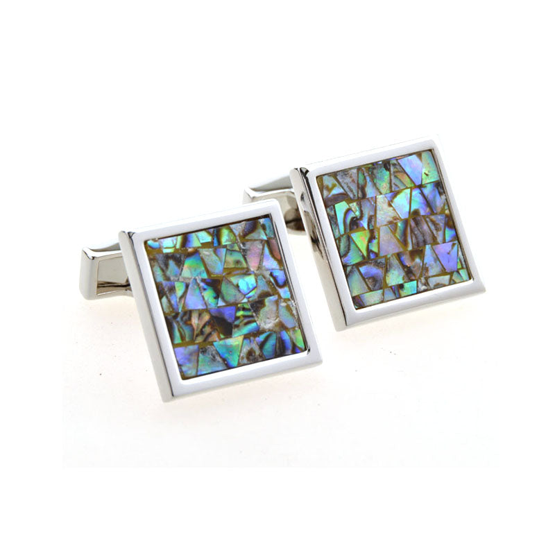 Tom Orr Silver MutiColored Square Cufflinks