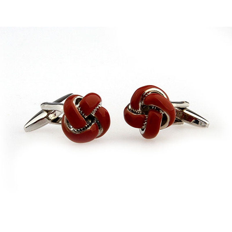 T.O. Collection Red Cufflinks - Rounded