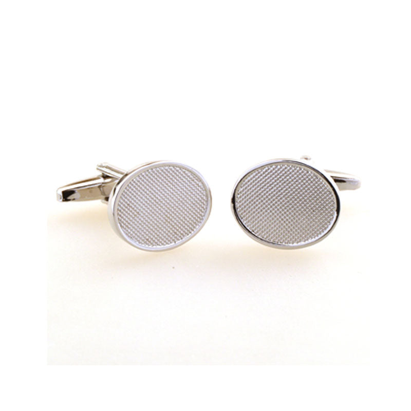 T.O. Collection - Rounded Silver Cufflinks