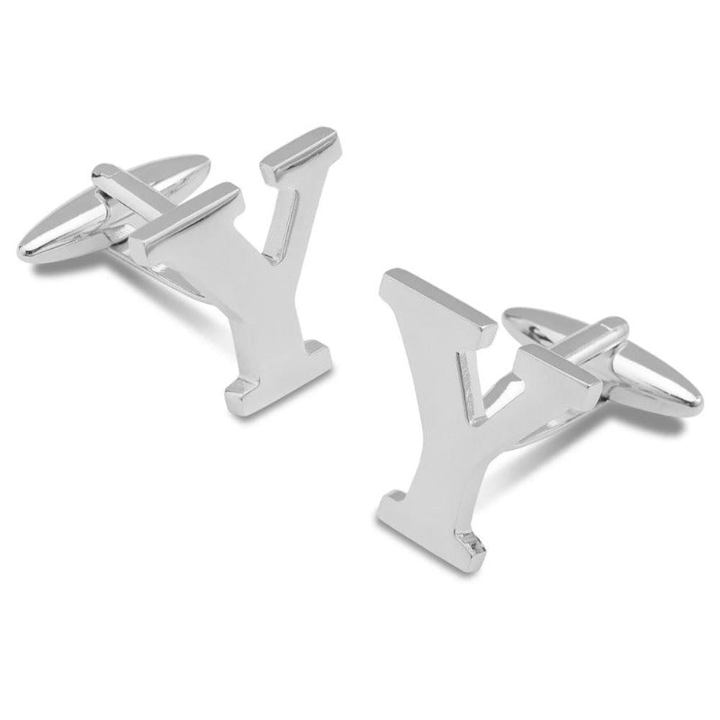 T.O. Collection Silver Cufflinks - Letters