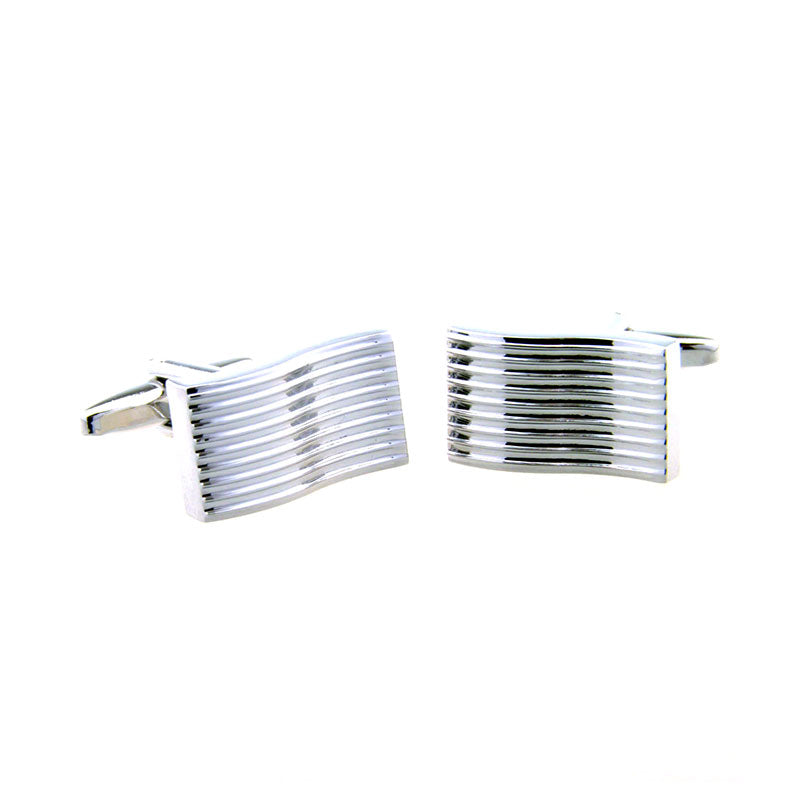 T.O. Collection Cufflinks- Square Silver