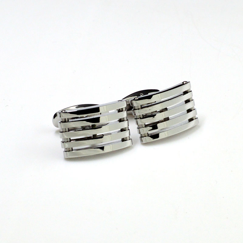 T.O. Collection Cufflinks- Silver Squares