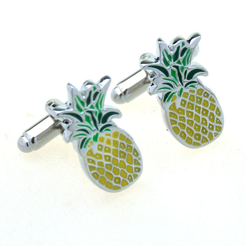 T.O. Collection Yellow Cufflinks - Rounded