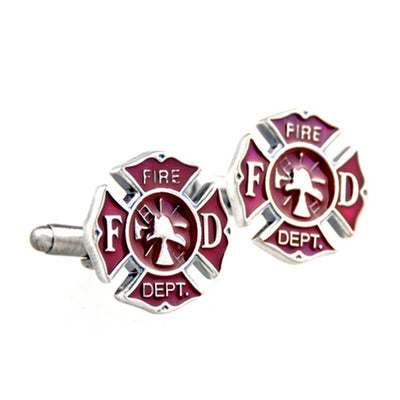 T.O. Collection Rounded Cufflinks - Red