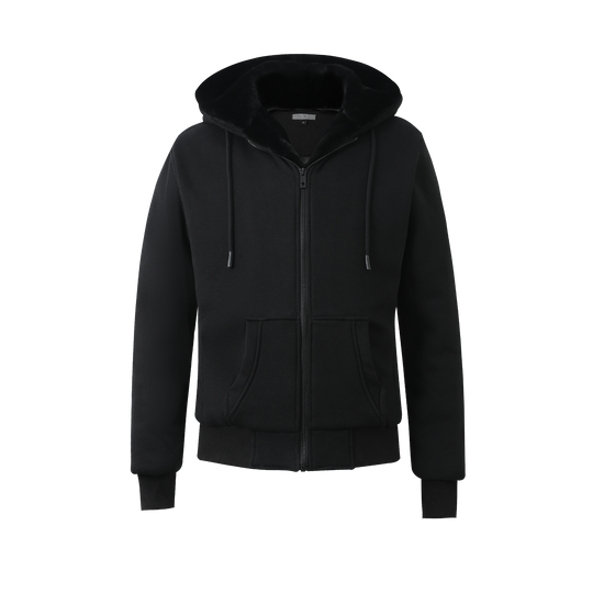 T.O. Collection Boy's Black Hoodie - sweatshirt- Black Removable