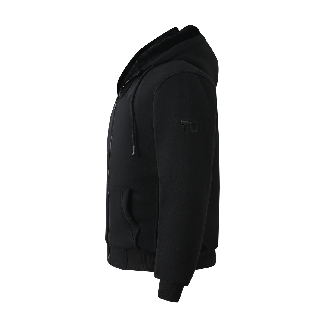 T.O. Collection Boy's Black Hoodie - sweatshirt- Black Removable