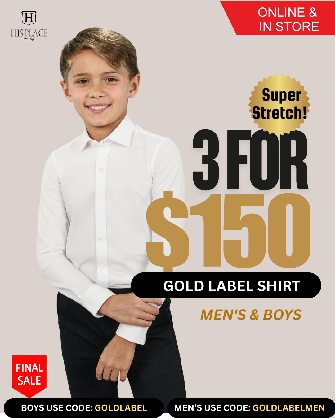 Boy's Gold Label SuperStretch Shirt