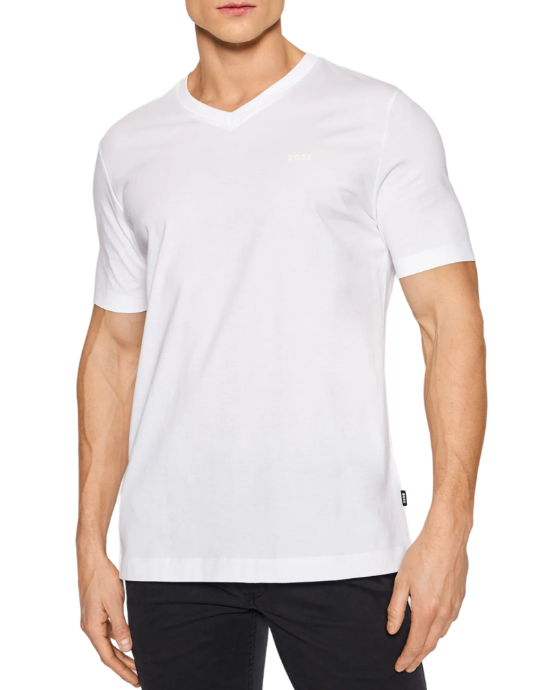 Terry 01 V-Neck T-shirt In White